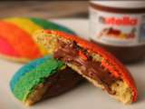 Giants cookies arc-en-ciel au nutella