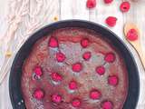 Fondant au chocolat et framboises