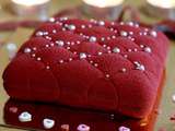 Entremets matelassé cassis et vanille