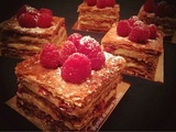 Mille feuille vanille et framboises maison