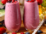 Smoothie onctueux aux fruits rouges