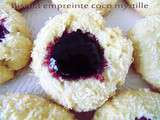 Biscuits  empreinte  coco myrtille