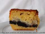 Cake aux poires et aux biscuits choco vanille