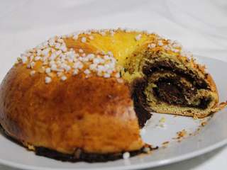 Couronne des Rois roulée au chocolat