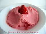 Glace minute fraise banane