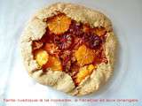 Tarte rustique à la noisette, au sirop d'érable et aux oranges