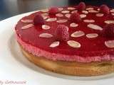 Tarte Bavaroise à la Framboise, sur Lit de Citron