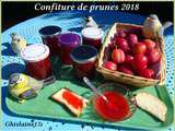 Confiture de prunes 2018