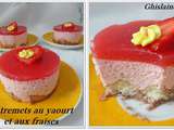 Entremets au yaourt et aux fraises