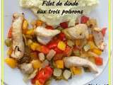 Filet de dinde aux trois poivrons (Actifry)