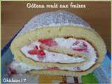 Gâteau roulé aux fraises