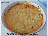 Gratin de courgettes au thon et coulis de tomate