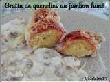 Gratin de quenelles au jambon fumé