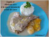 Lapin aux abricots secs - sauce moutarde et lait de coco