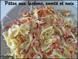 Pâtes aux lardons, comté et noix