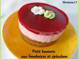 Petits bavarois aux framboises et spéculoos