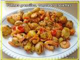 Pommes grenailles, tomates et crevettes (Actifry)