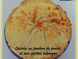 Quiche au jambon de poulet et aux petites asperges