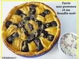 Tarte aux pommes et au boudin noir