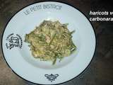 Haricots verts à la carbonara (cookéo)