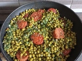 Poêlée de pois au chorizo
