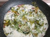 Rubans de courgettes à la crème allégée