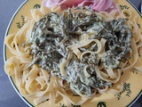 Tagliatelles aux salicornes crémés