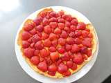 Tarte aux fraises crème pâtissière citronnée