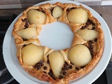 Tarte aux poires et aux pépites de chocolat