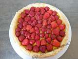 Tarte crème pâtissière et fraises