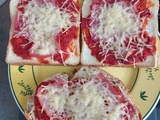 Tartines tomatées jambon fromage