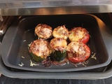 Tronçons de courgettes farcies au combi Ninja
