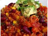 Chili de quinoa et avocat (recette végétarienne)