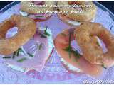 Donuts au saumon ou jambon et au fromage frais