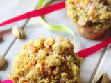 Muffins Framboise, Chocolat Blanc & Crumble Pistache {Foodista Challenge #1}