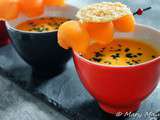 Soupe froide de tomates, lait de coco et curry