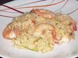 Risotto aux  crevettes et courgettes