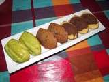 Trio de madeleines chocolat citron, café et thé Matcha