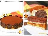 Entremet Chocomanga-passion, variation du Klemanga de l'Encyclopédie du Chocolat