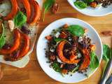 Salade tiède de courges rôties au sirop d’érable