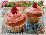 Cupcakes framboises chocolat blanc sans gluten