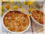 Gratin de mirabelles, sans gluten, sans lactose