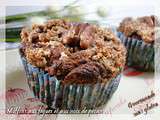 Muffins aux figues, crumble noix de pécan, sans gluten