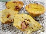 Muffins aux navets, curry et jambon cru