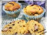 Muffins courge, carotte et noisette aux pépites de chocolat