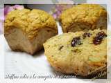 Muffins salés courgette et raisins secs, sans gluten