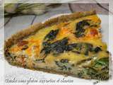 Quiche sans gluten, aux orties et chorizo