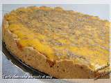 Tarte cheescake aux abricots et noix, sans gluten