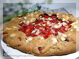 Tarte rustique aux fraises sans gluten, sans lactose