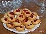 Financiers cœurs au miel et et aux framboises